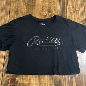 Young and Reckless black logo tee